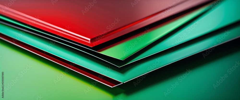 Poster red to green gradient shiny metal flat sheets plain polished surface texture background backdrop