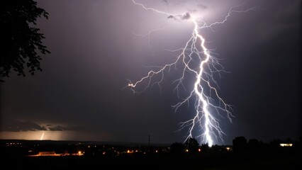 Lightning Strike at Night