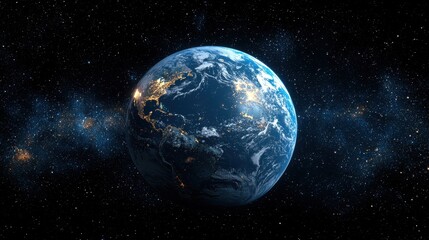 Earth from Space, Night View, Cosmos