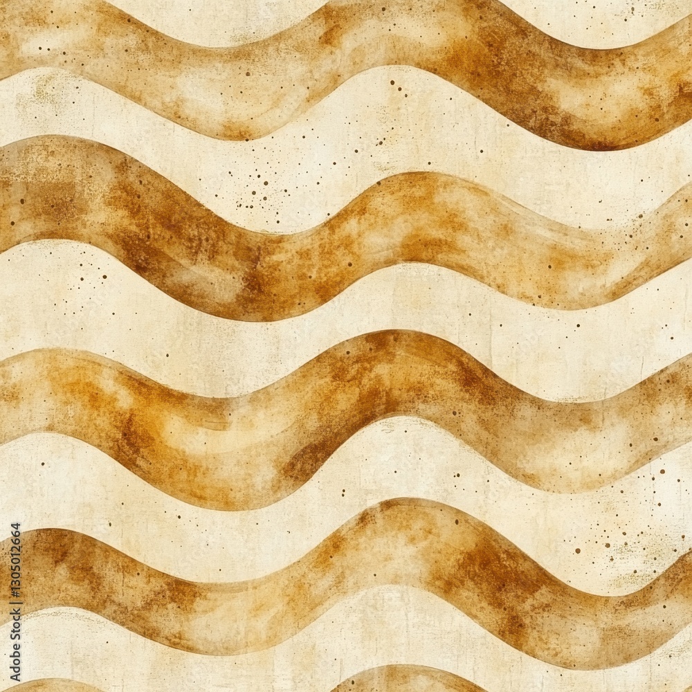 Poster abstract brown and beige wavy pattern with a vintage texture creating an elegant backdrop for design