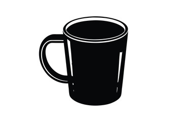 Coffee cup flat icons on white background
