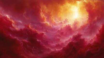 Fiery Celestial Landscape