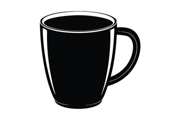 Obraz premium Coffee Mug vector silhouette illustration