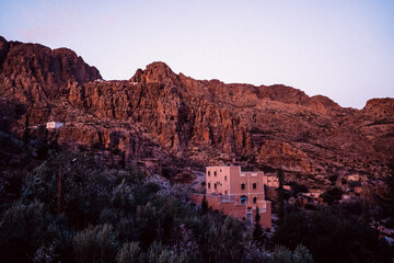 Traditional Berber House on a Rocky Hill in Tafraoute, Morocco &ndash; Remote Mountain Architecture