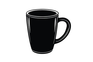 Tea or coffee cup or mug silhouette vector