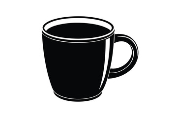 Tea or coffee cup or mug silhouette vector