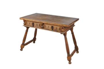 old wooden table  Spanish Bench or Low Console Table with Drawers,