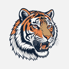 tiger head with tiger icon