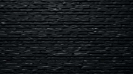 Sleek black brick wall background with smooth texture