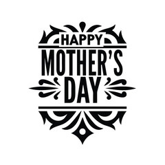 Happy Mother's Day lettering vector.