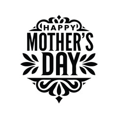 Obraz premium Happy Mother's Day lettering vector.