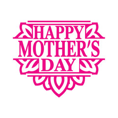 Happy Mother's Day lettering vector.