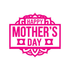 Happy Mother's Day lettering vector.