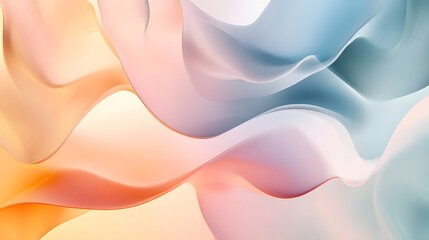 Abstract colorful flowing fabric with gradients and soft shapes in motion