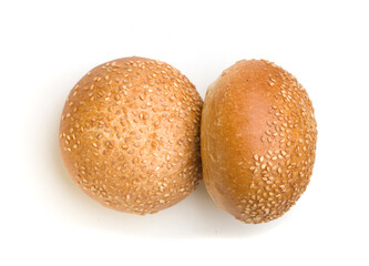 sesame buns on a white background