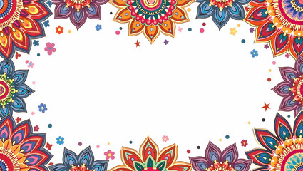 Intricate Mandala Patterns and Empowering Quotes Border Frame with Artistic Copy Space for International Women's Day Messages - Perfect Photo Stock Concept