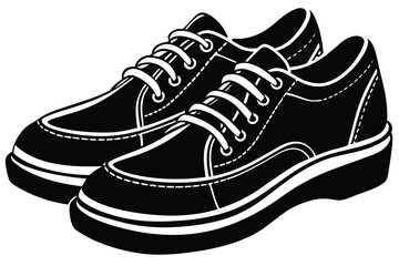 Running shoes silhouette