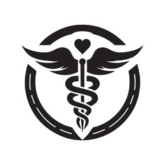 vector illustration caduceus medical symbol