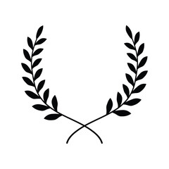Laurel Wreath Award Symbol. Vector Illustration