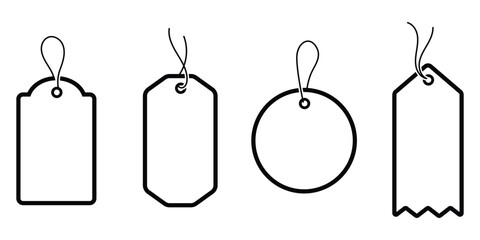 Label price tag icon collection vector illustration.