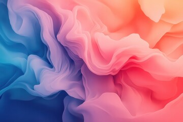 Obraz premium Colorful abstract swirls create a visually stunning composition in vibrant shades of pink, blue, and orange for an artistic effect