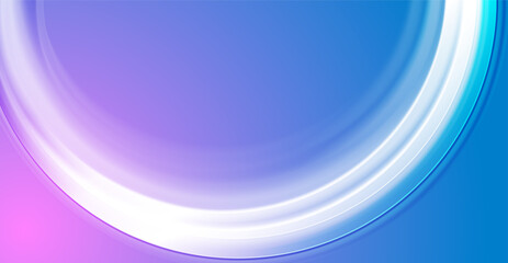 Purple and blue glossy smooth wavy circle abstract background. Vector design