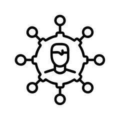 marketing Hyper-personalization AI marketing line icon