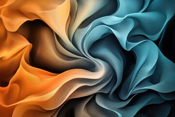 Obraz premium Colorful swirling patterns create a mesmerizing abstract design that captivates the viewer's attention and imagination