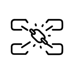 marketing  Off-page SEO backlinking line icon