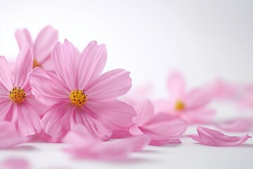 Fototapeta premium Many different coloring flowers in the summer isolated on white background