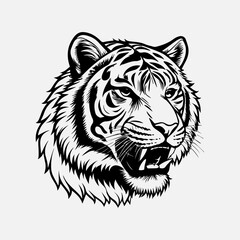 tiger head with tiger icon