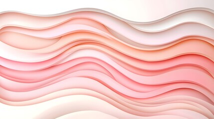 Abstract Wavy Background Design in Soft Shades of Pink and White for Creative Projects and Themes