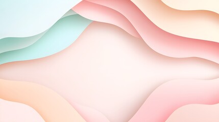 Soft Abstract Background with Gentle Wave Patterns in Pastel Colors for Creative Design