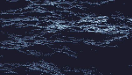 Wavy open sea pixel art
