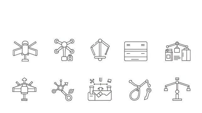 Distribution line icons signs set. Design collection of Distribute, Disseminate, Allocate, Circulate, Divide, Share, Deploy, Apportion outline concept vector illustrations