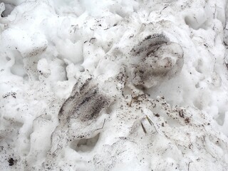 piled up snow