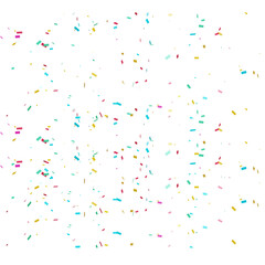 confetti on white background