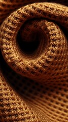 Wrinkled, Brown Knit Fabric Texture