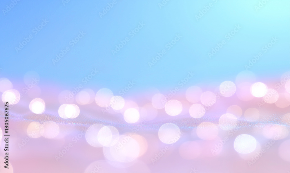 Poster abstract bokeh lights background with soft pastel colors. bokeh background with blurred lights and s