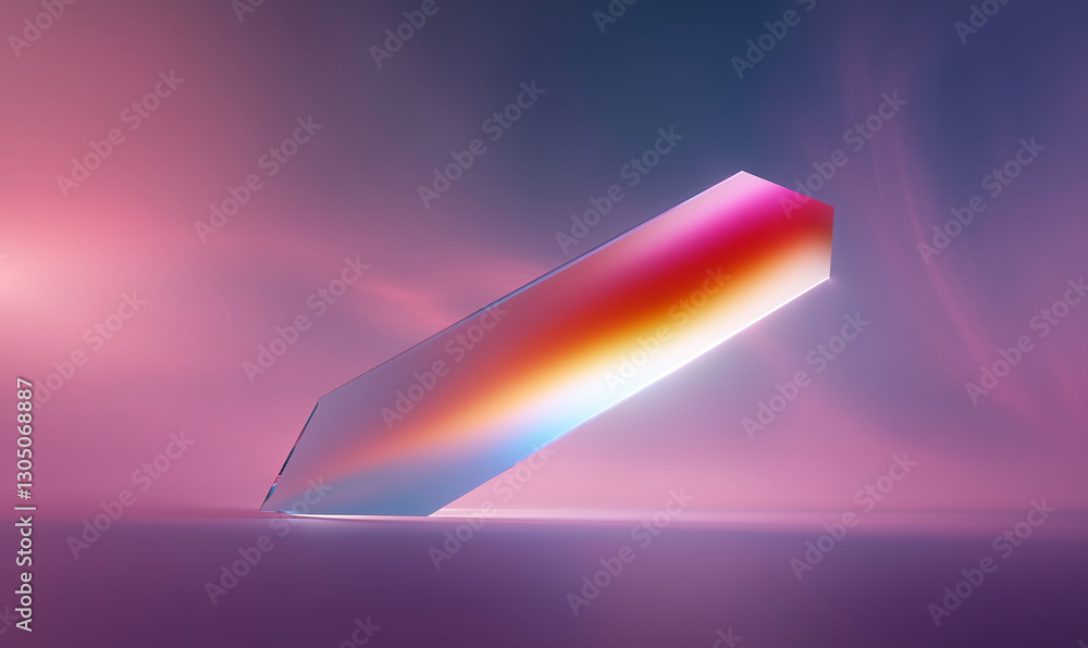 Poster abstract shape with colorful gradient on pink and purple background. abstract design with graphic re