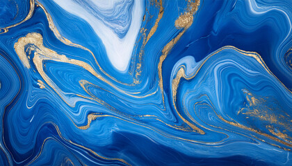 soft bright blue marble texture with gold veins polished stone backgroung fluid surface