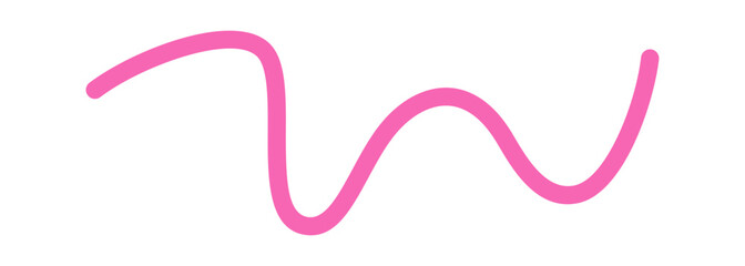 Pink curvy squiggle line doodle