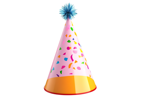 party hats isolated on white