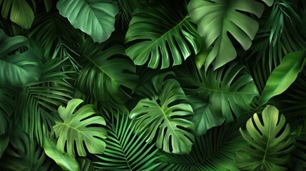 Tropical leaves background
