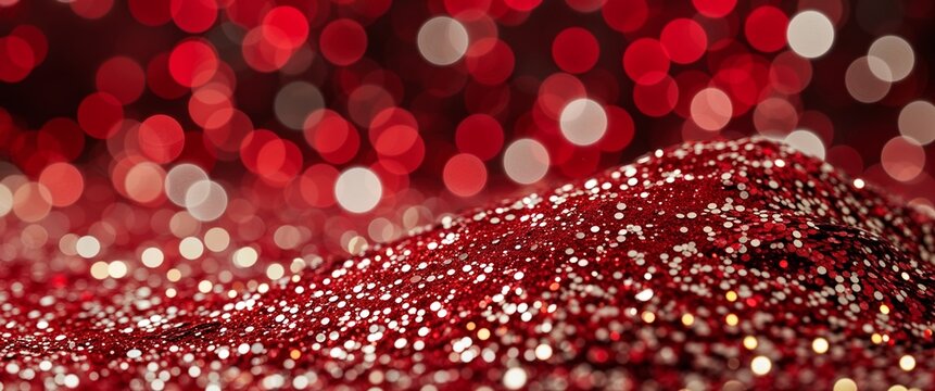 elegant red theme glitters and bokeh abstract background concept backdrop illustration cartoon