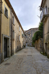 A characteristic street of San Giovanni a Piro, a medieval town in the province of Salerno, Italy.