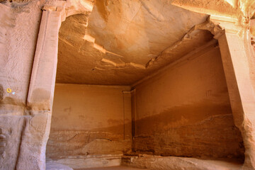Al Diwan carved event room in Hegra old town, AlUla, Saudi Arabia