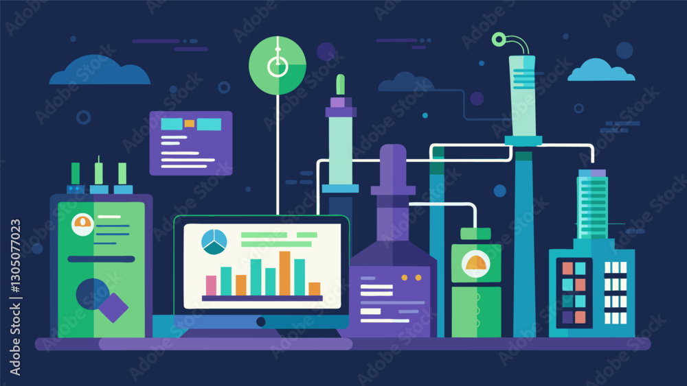 Poster using digital twins and live data a chemical plant is able to closely monitor and control chemical r