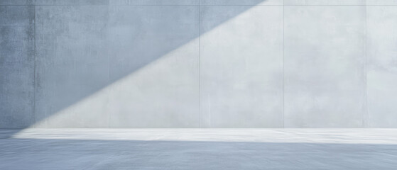 Empty concrete space illuminated by sunlight creating a serene atmosphere for creativity