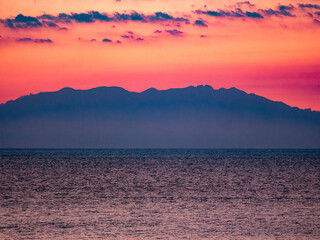 Beautiful atmosphere after sunset.